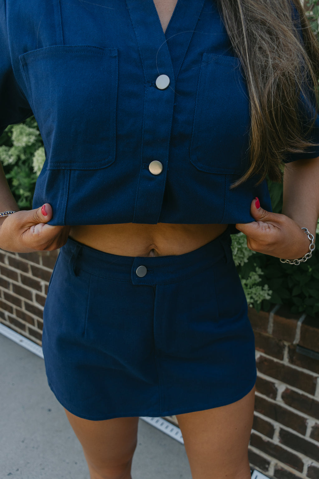 Lavinia Denim A-line Mini Skort