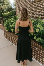 Ellie Scarf Accent Flare Maxi Dress