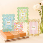 Rectangle Scalloped Acrylic Frame - Confetti Pink