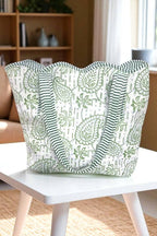 The Paisley Garden Scalloped Tote Bag