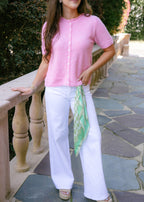 Short Sleeve Button Cardigan