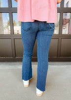 Cropped Denim Flare Jeans