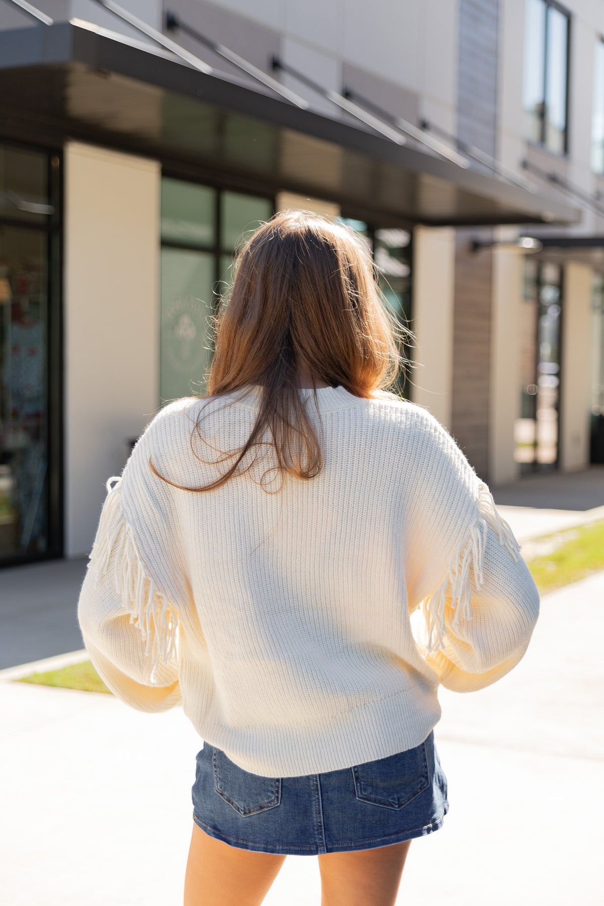 Karli Fringe Knit Sweater