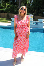 Bright Block Print Blouse