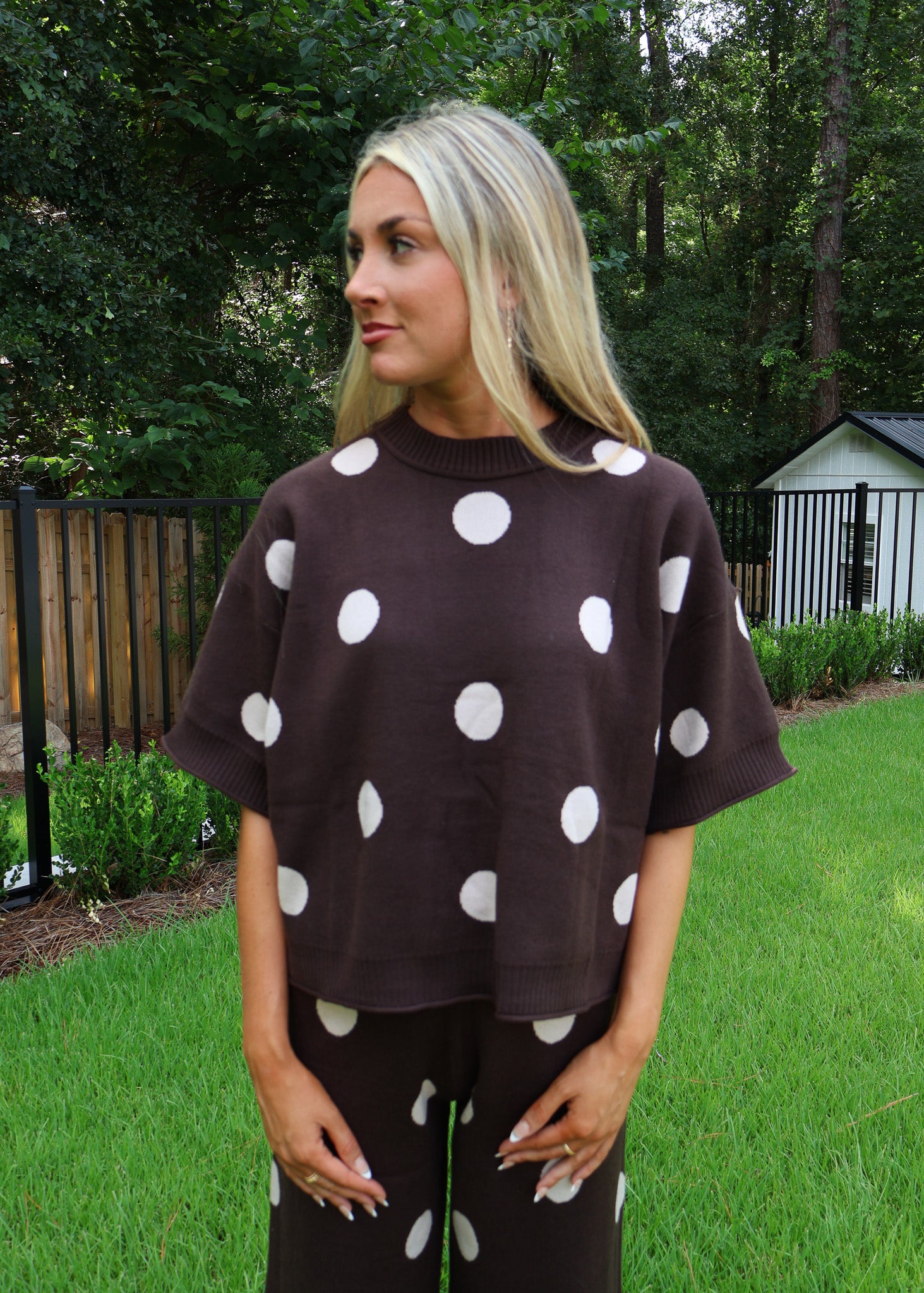 Gemma Polka Dot Knit Top