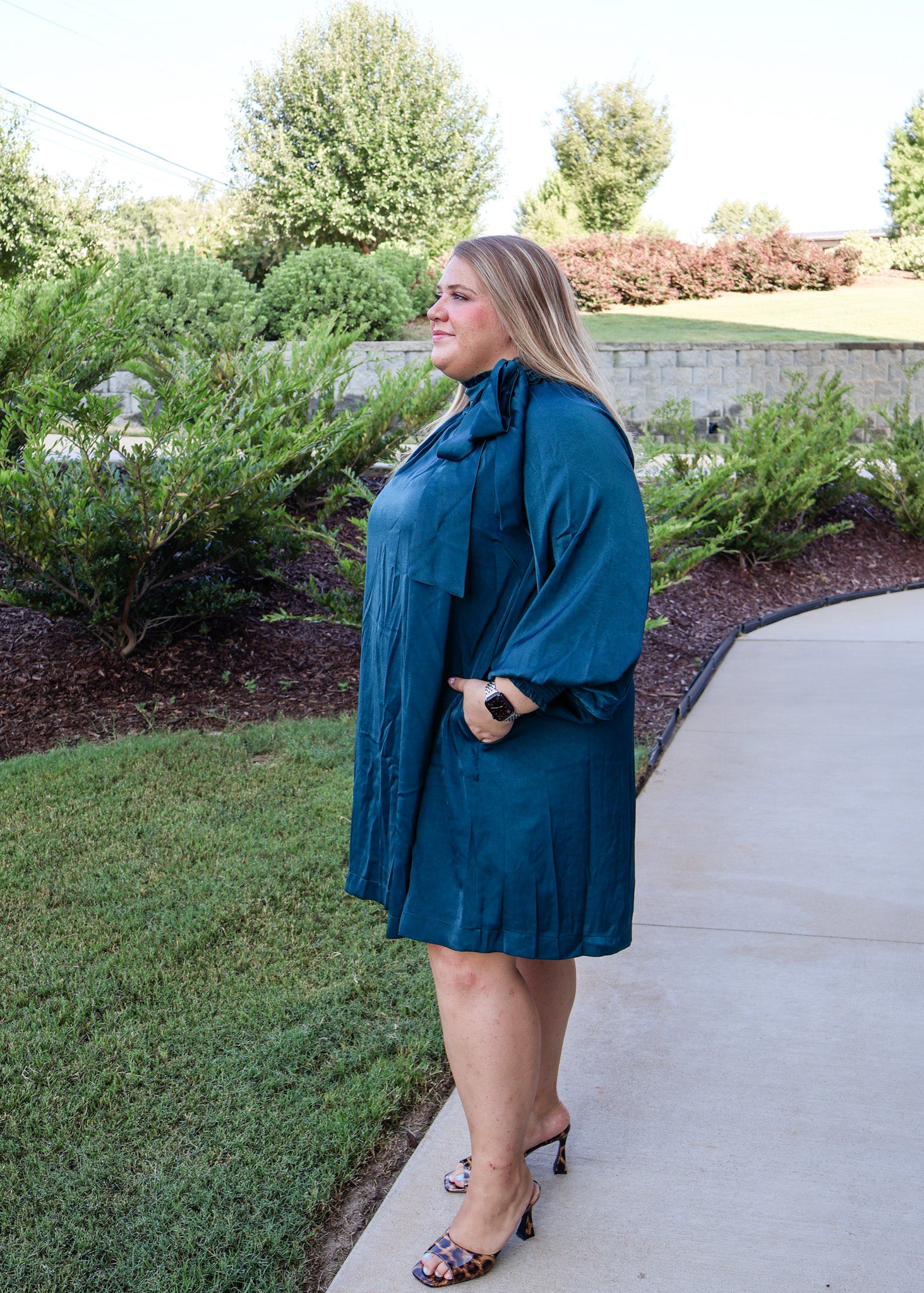 Amelia Bow Neck Dress