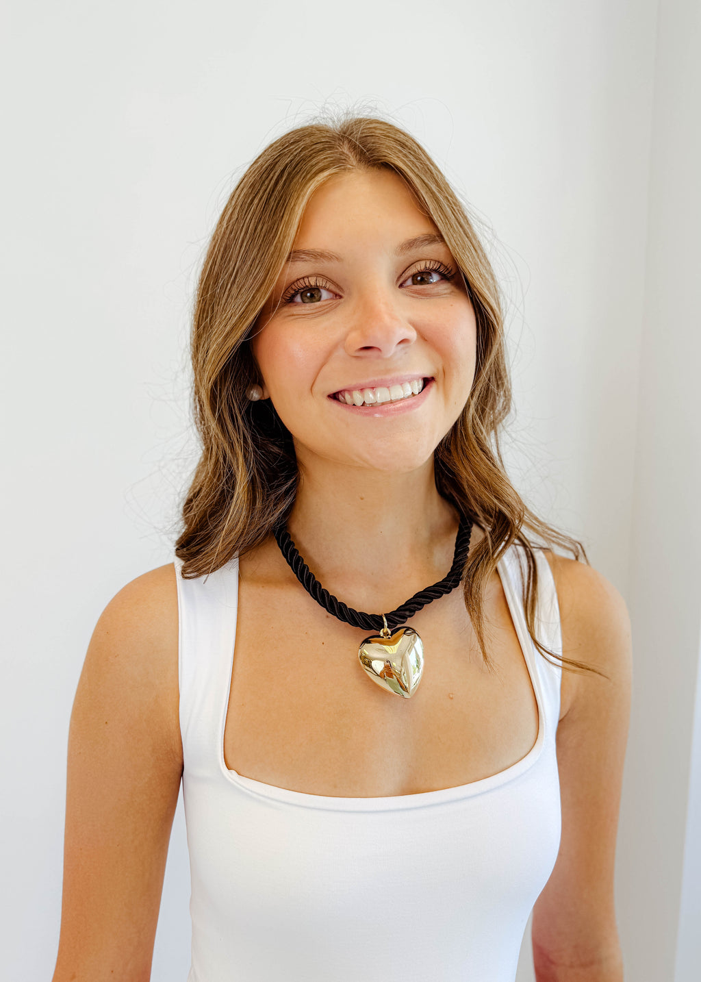 Bold Heart Cord Necklace