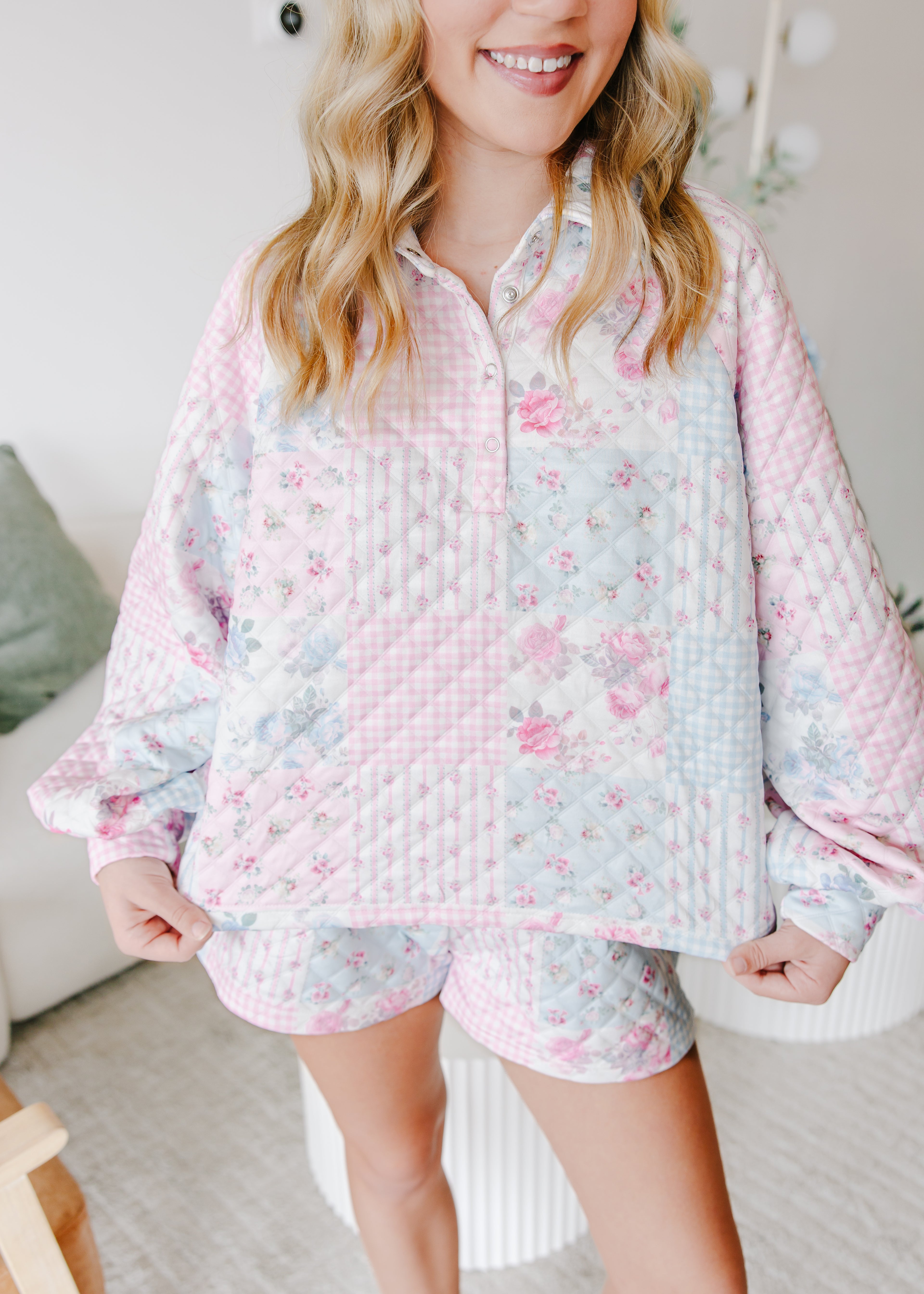 Rosie Pastel Patchwork Quilted Lounge Set