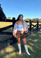 Suede Studded Skort