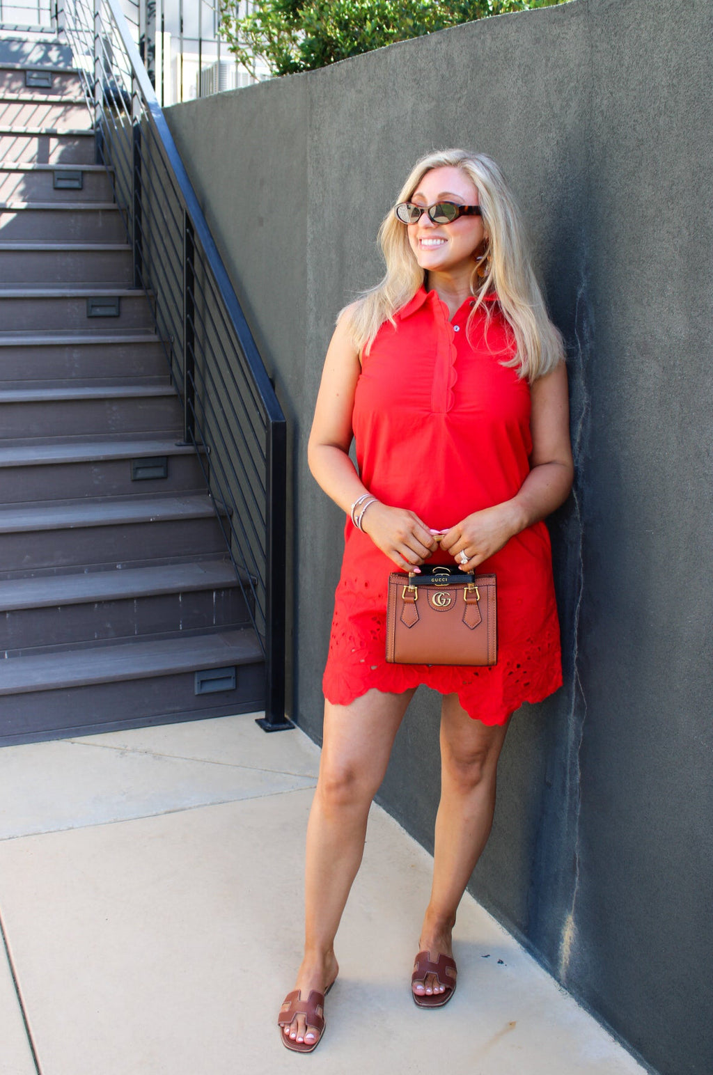 Scallop Mini Shirt Dress