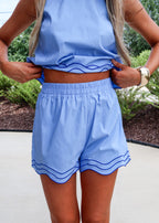 Molly Scallop Contrast Stitch Shorts