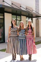 Bella Striped Midi Dress