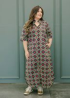 Lattice Bloom Midi Dress