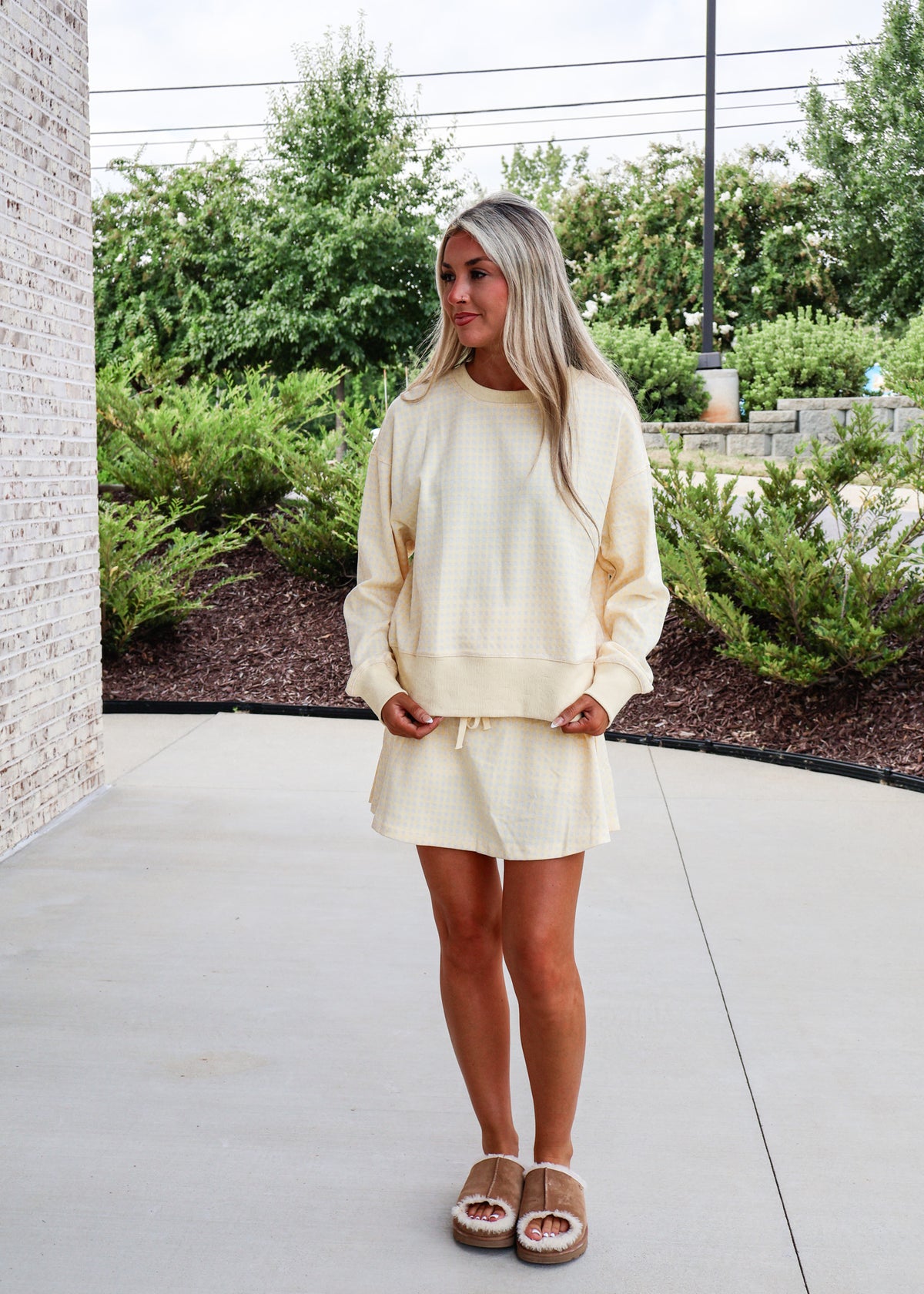 Amalie Checkered Sweatshirt