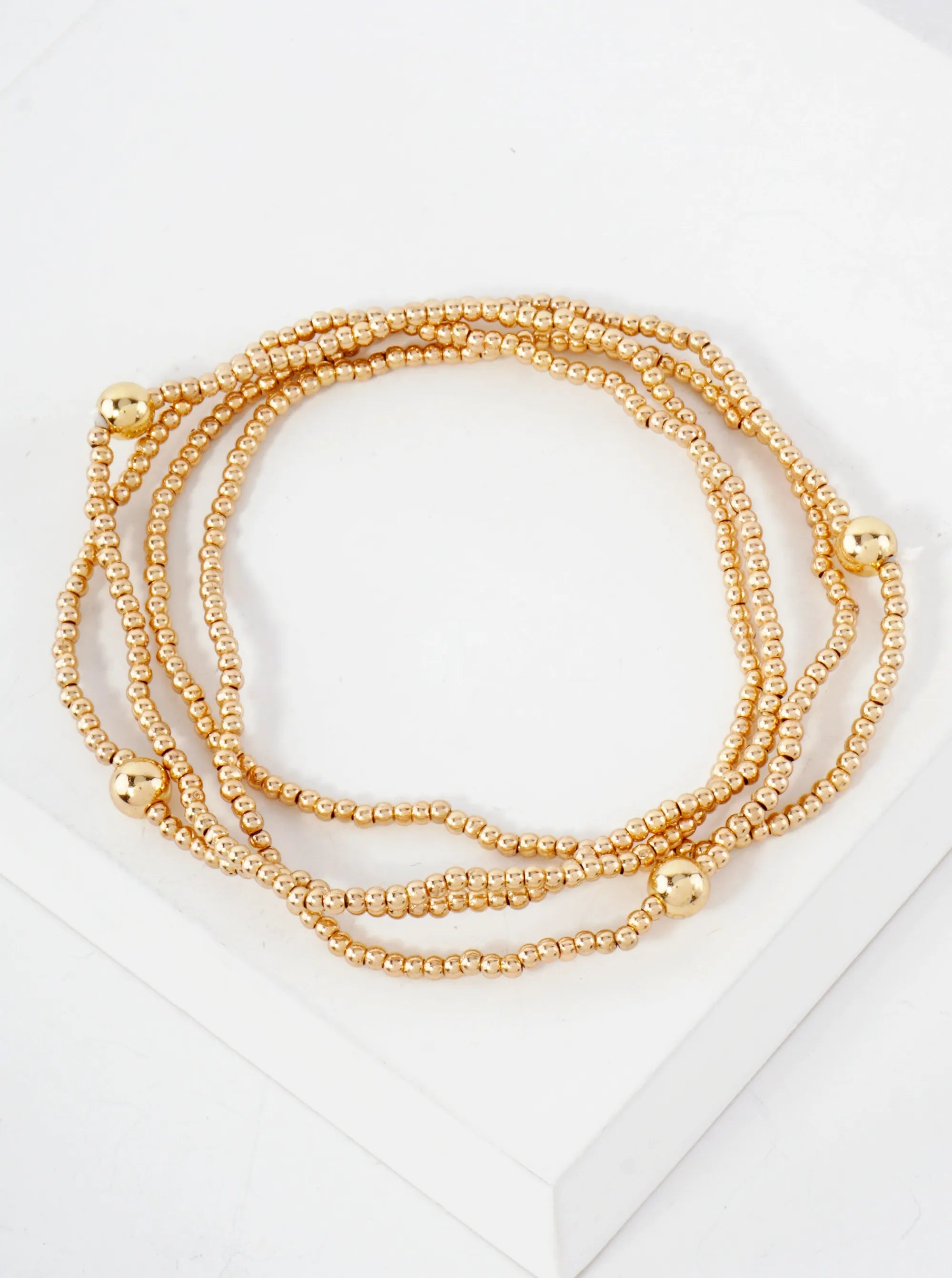 3PC-Set Skinny Beaded Bracelets