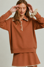 Callis Crochet Hem Top