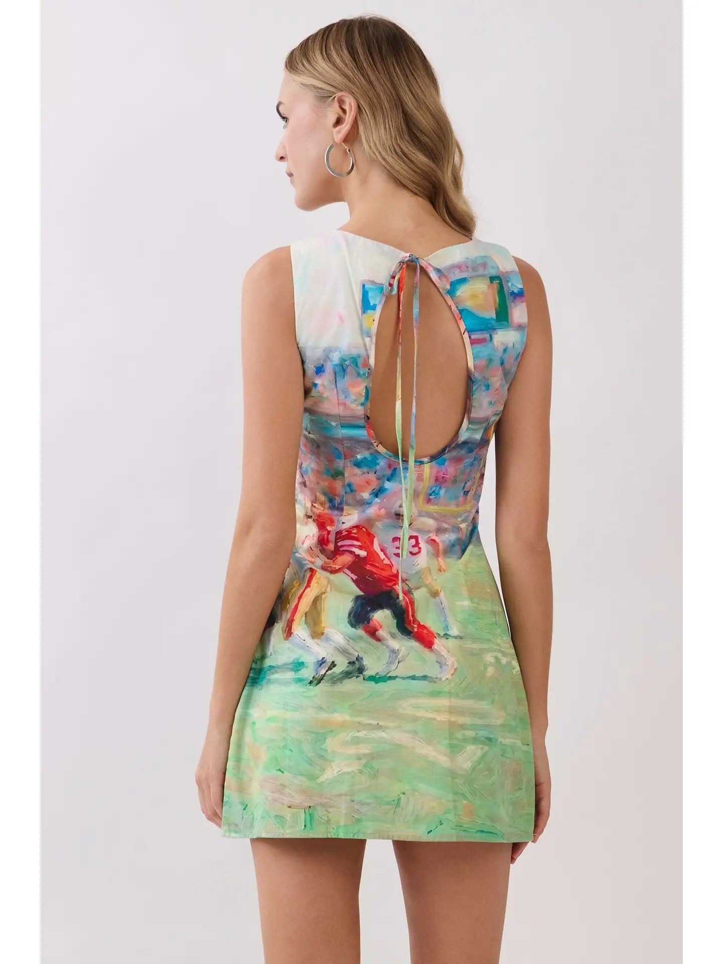 Frida Football Print Mini Dress