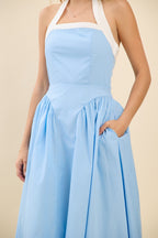 Kamryn Tie Neck Midi Dress