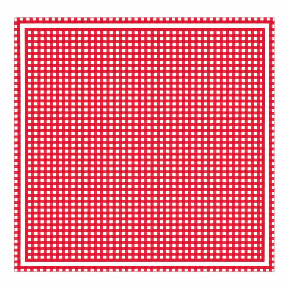 French Picnic Gingham Square Scarf