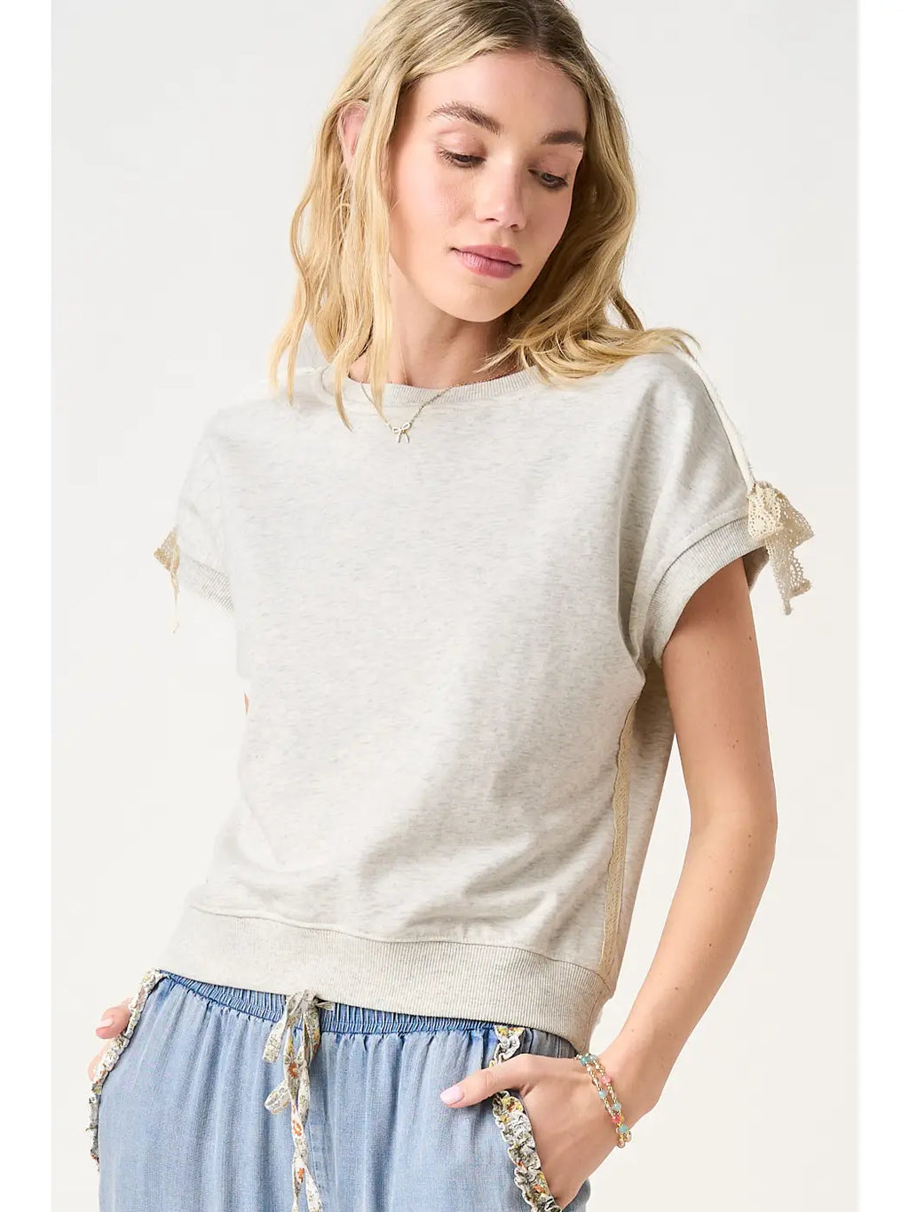 Lacy Sweatshirt Top