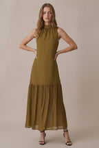 Evie Mock Neck Maxi Dress
