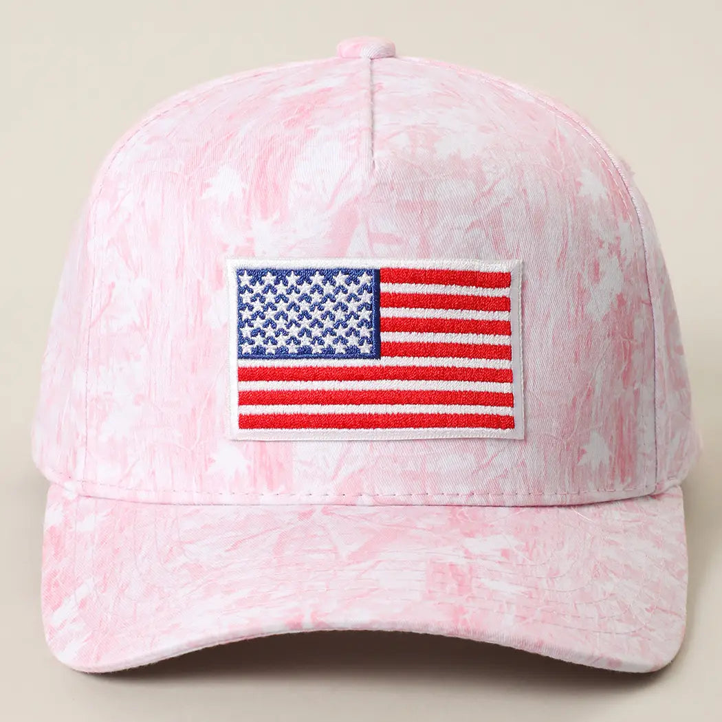 USA Flag Embroidered Patch Camo Hat