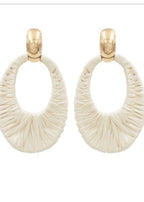 Raffia Oval Link Earring