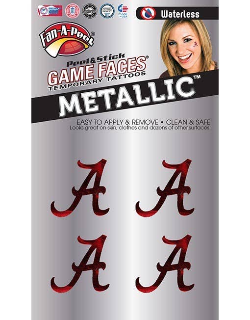 Alabama Game Faces® Temporary Tattoos