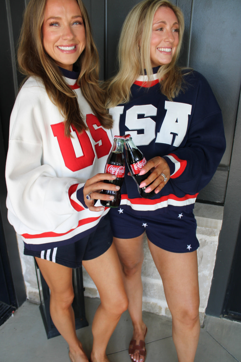 USA Contrast Trim Sweatshirt