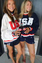 USA Contrast Trim Sweatshirt