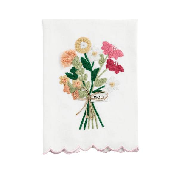 Bouquet Embroidered Mom Towel
