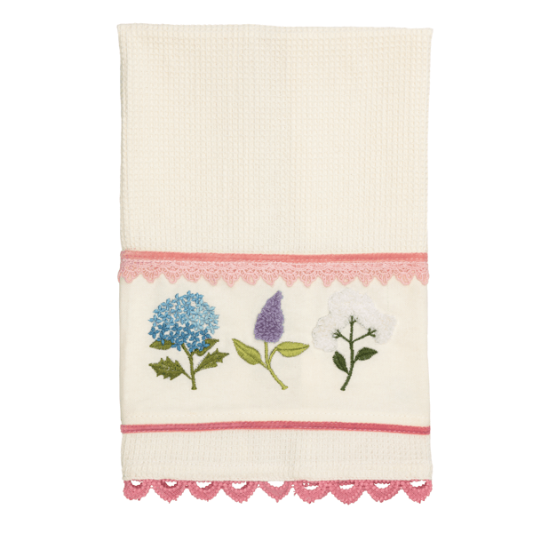Flower Embroidery Towel