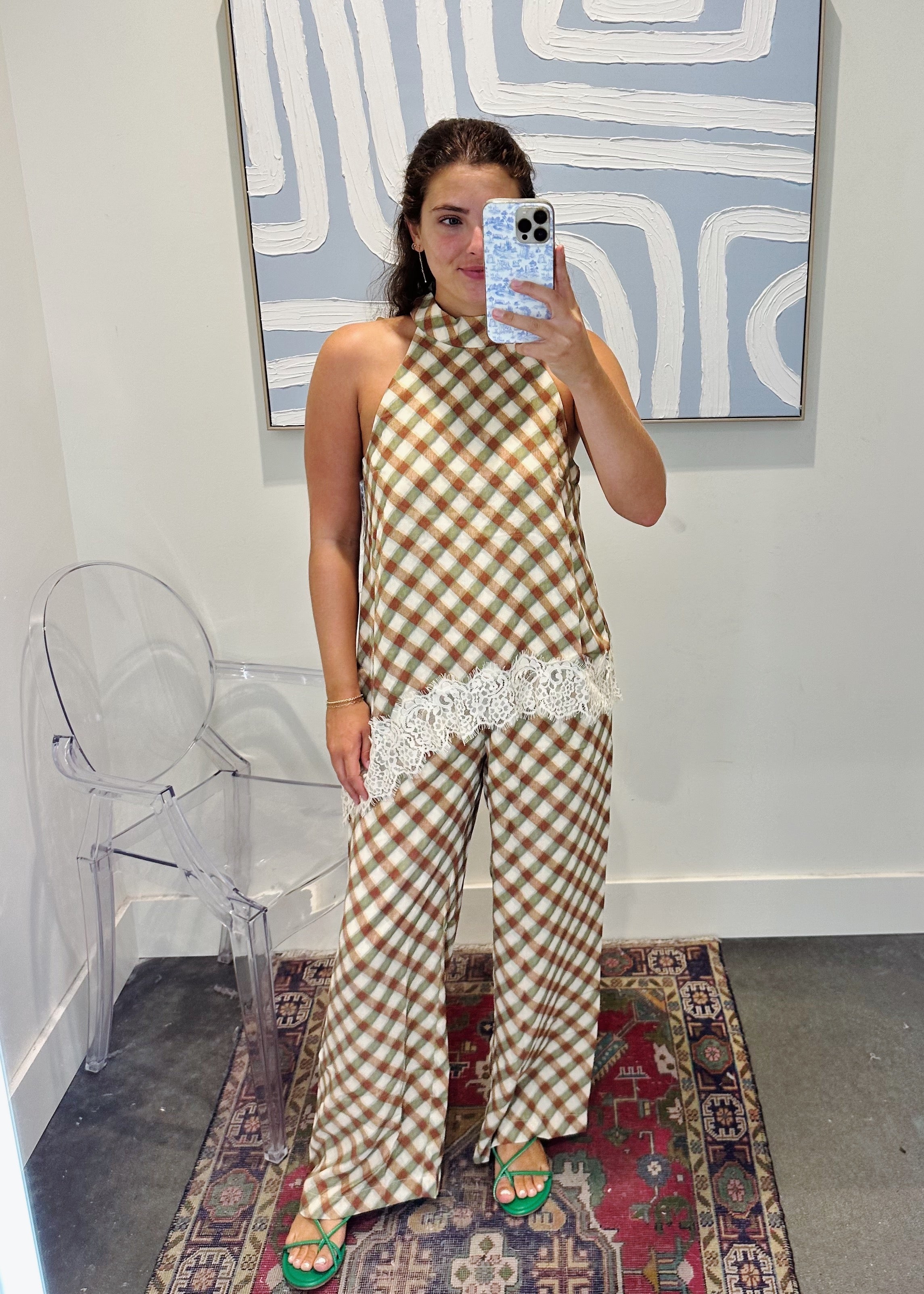 Corinne Checkered Pants