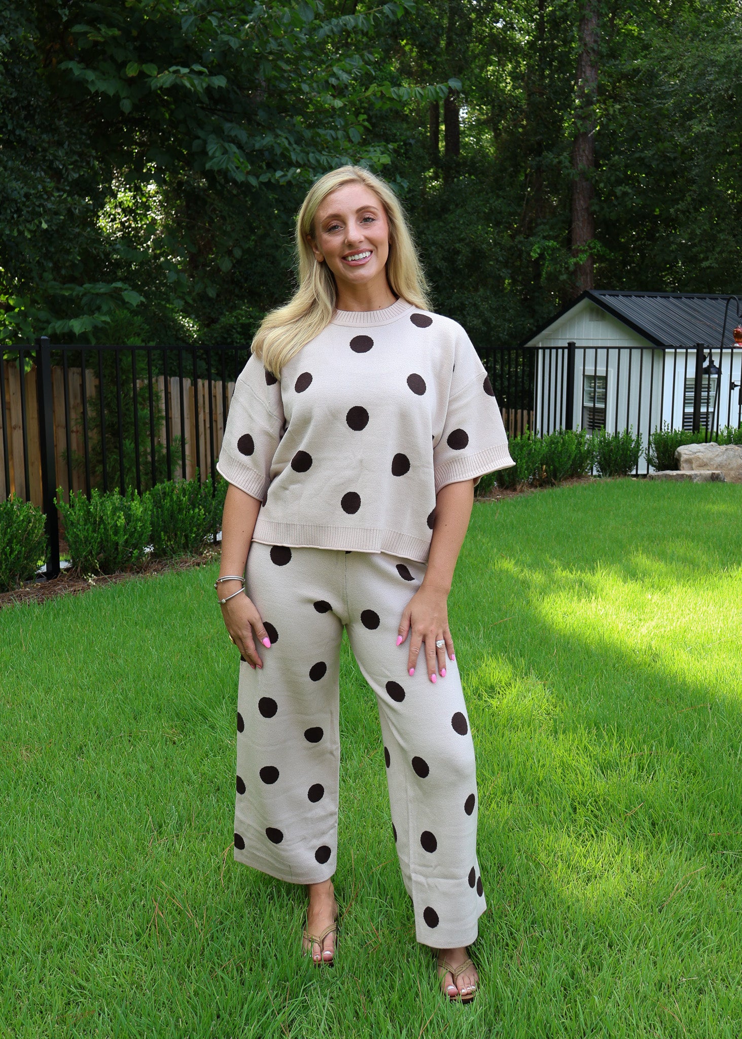 Gemma Polka Dot Knit Top