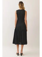 Mya Drop Waist Sleeveless Midi Dress