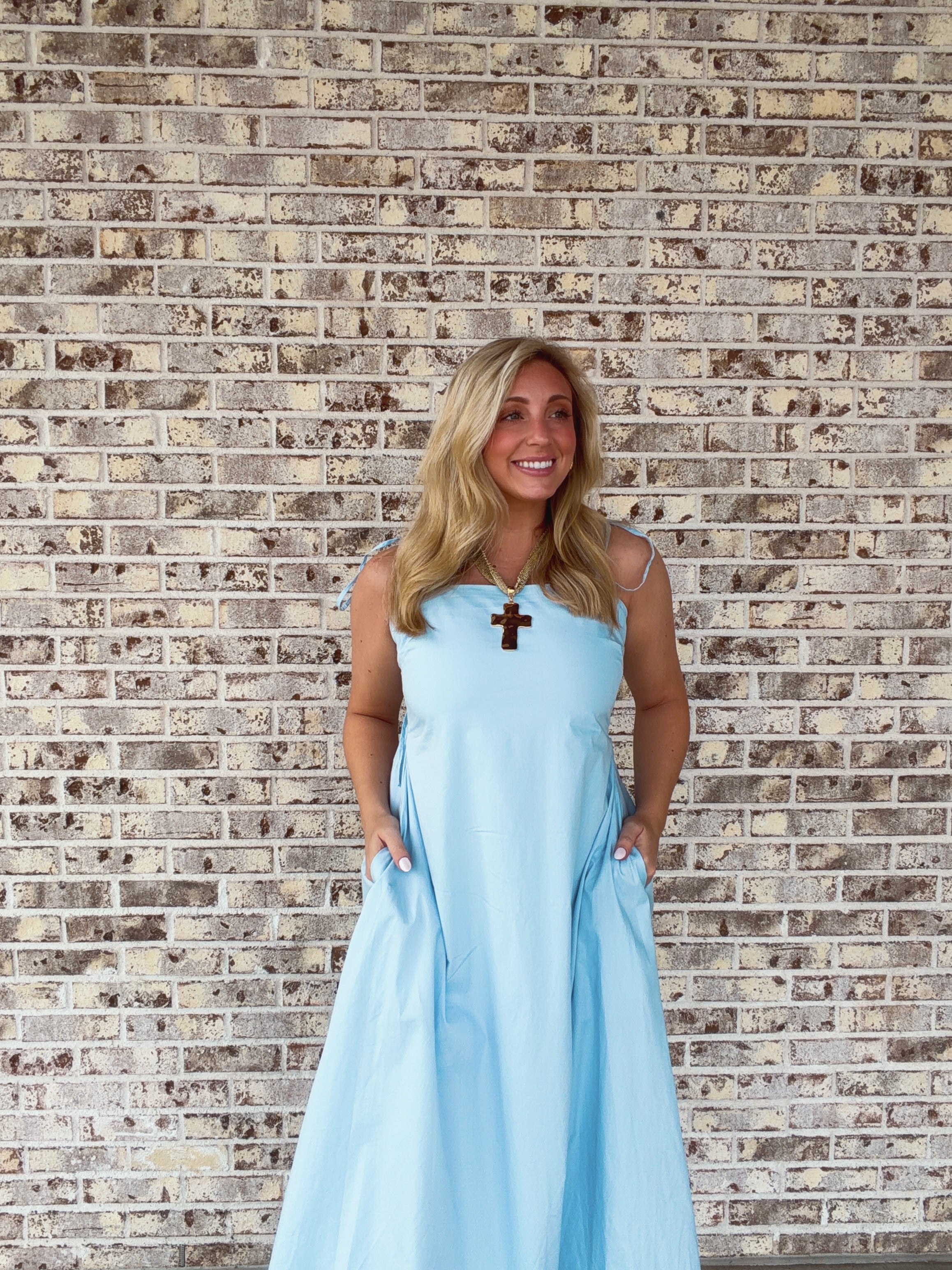 Sloane Tie-Strap Maxi Dress