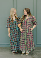 Lattice Bloom Midi Dress