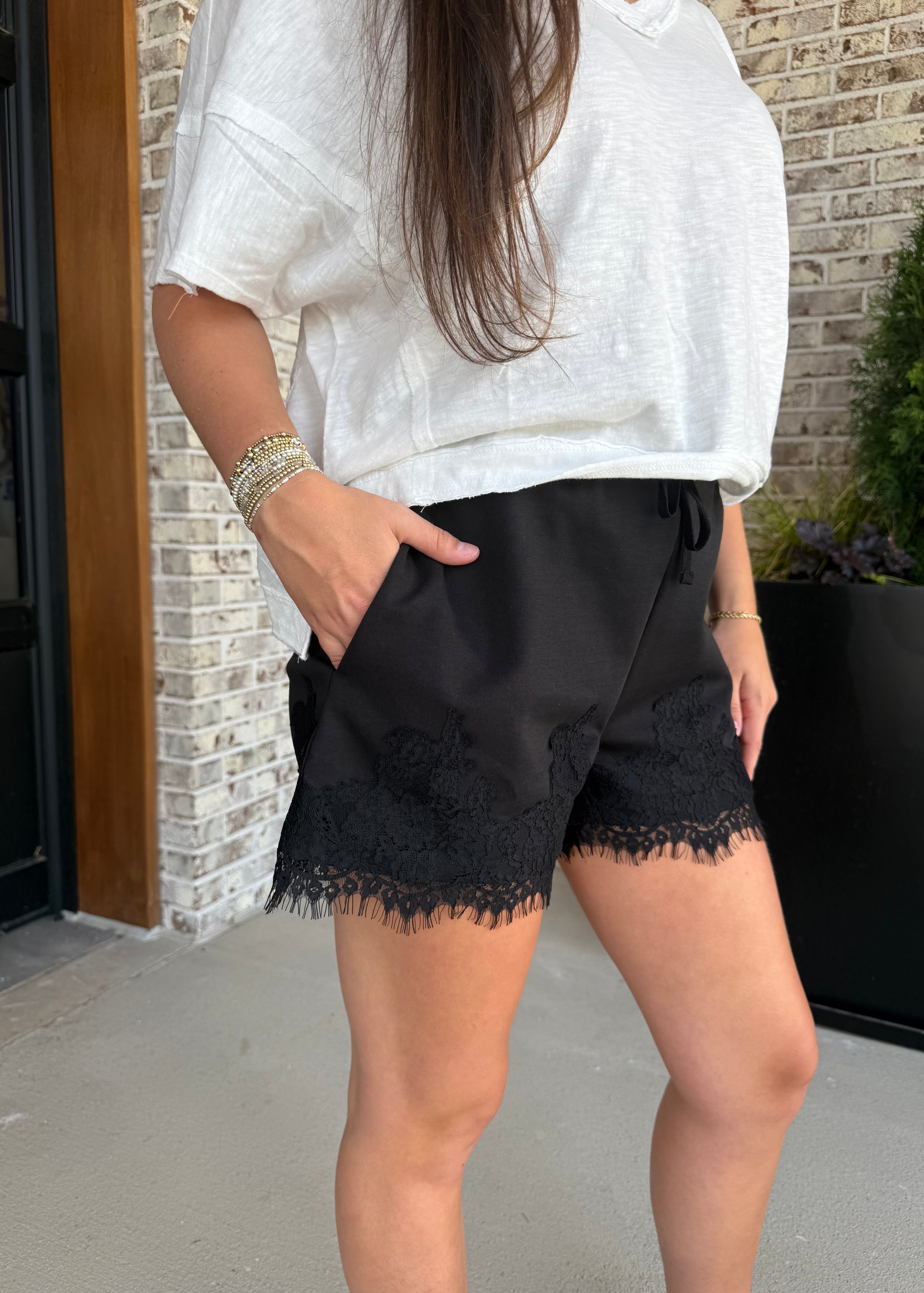 Eloise Lace Trim Shorts