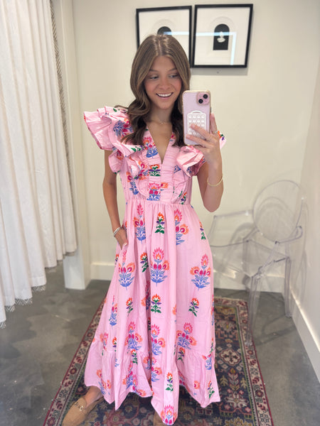 Talia Bloom Midi Dress – The Swank Company