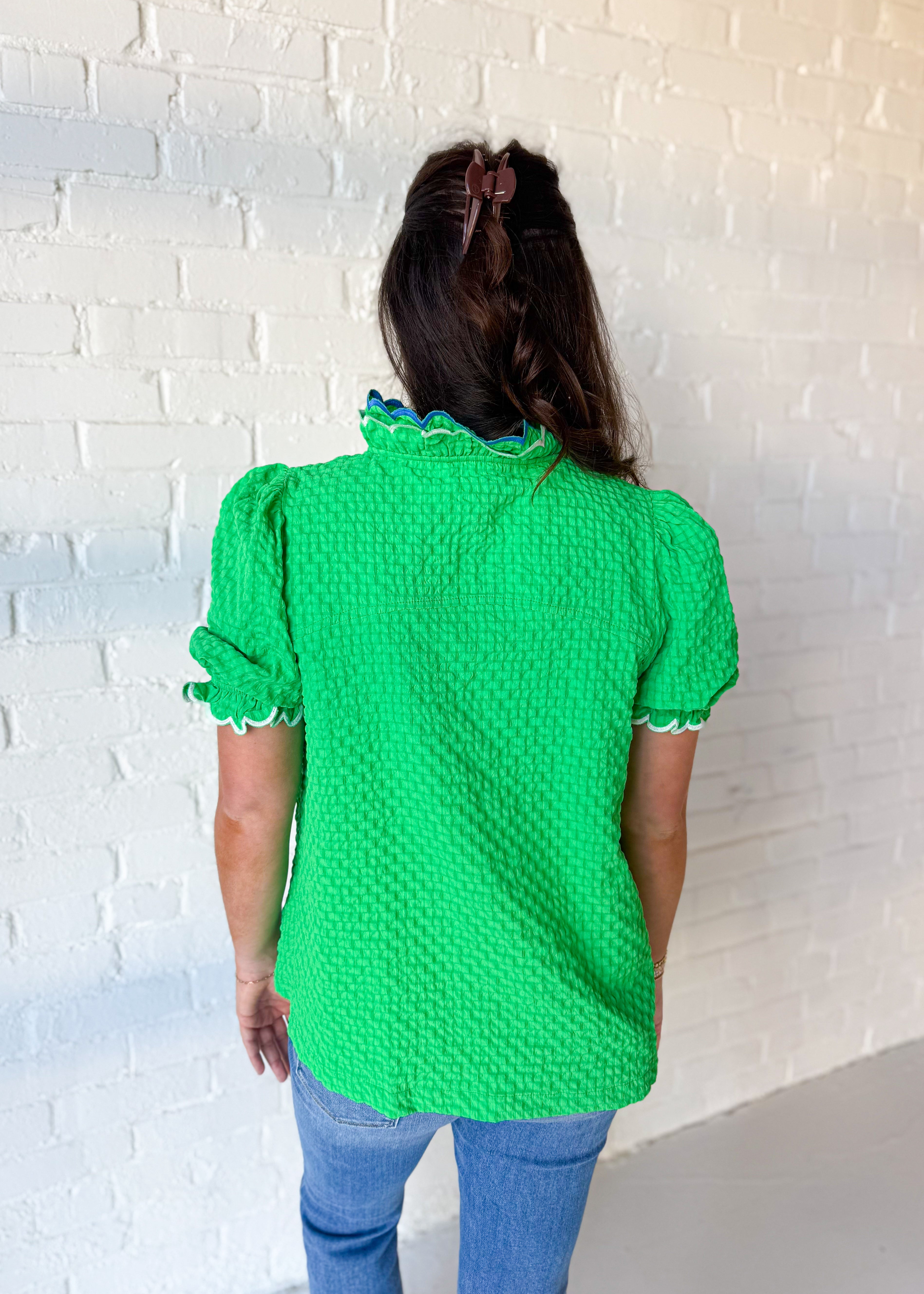 Harper Scallop Trim Top