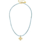 Gold Cross Beaded Necklace
