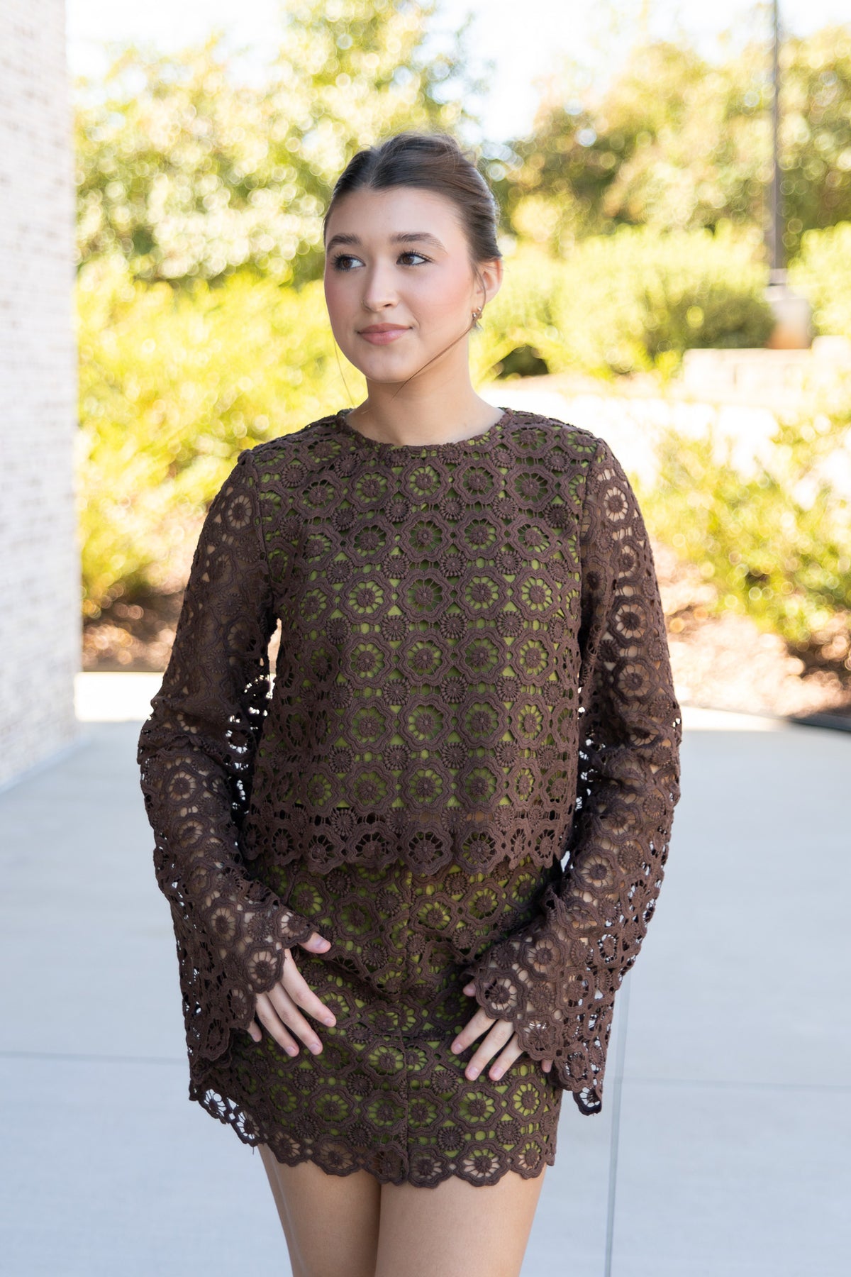 Callie Crochet Lace Contrast Skirt