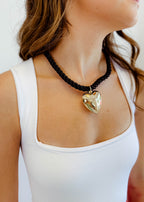 Bold Heart Cord Necklace
