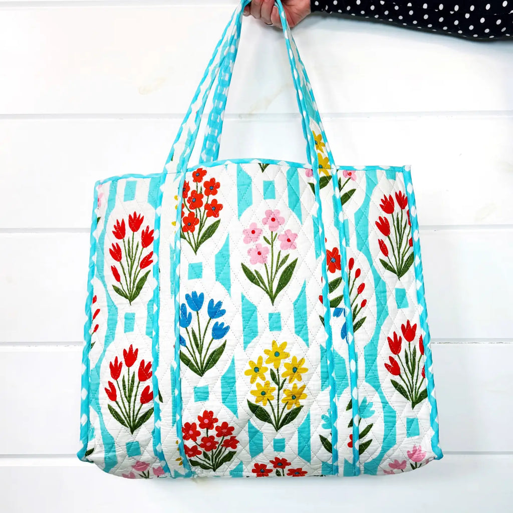 Folklore Quilted Large Tote Bags