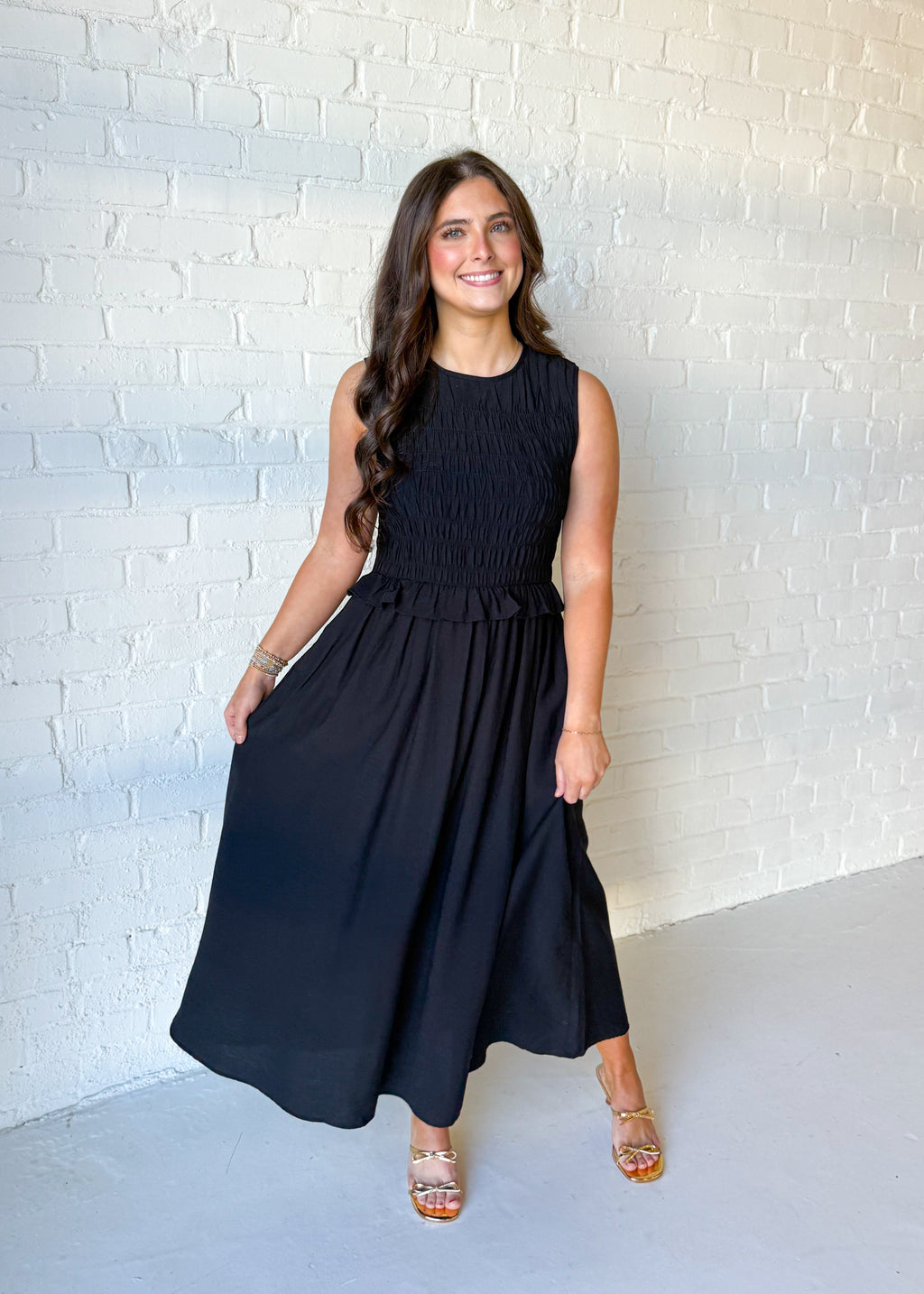 Lane Smocked Midi Dress