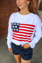 Marlowe Flag Knit Sweater