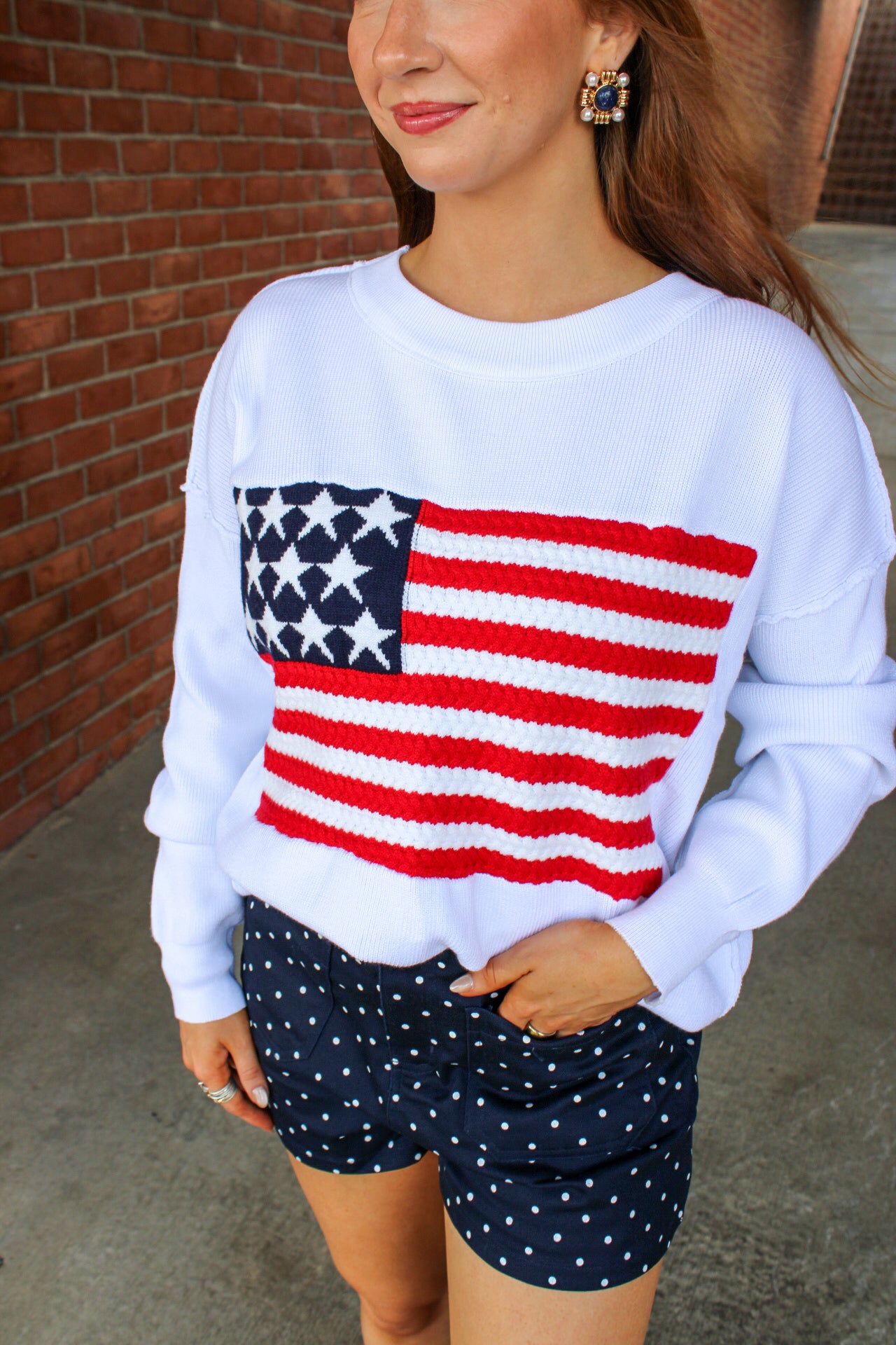 Marlowe Flag Knit Sweater