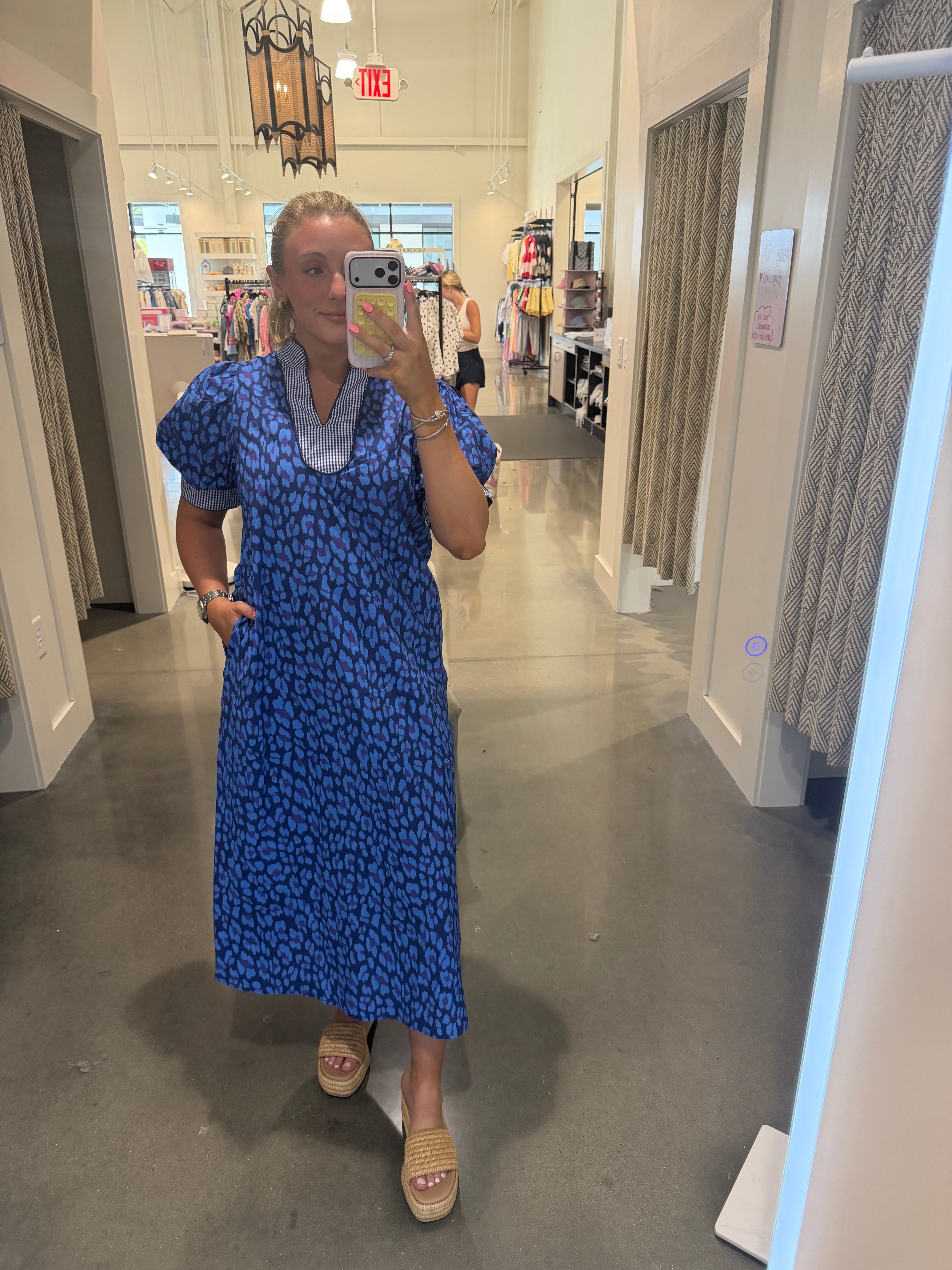 Alina Patterned Midi Dress