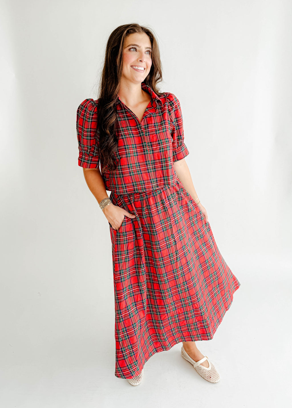 Nadine Plaid Crop Top