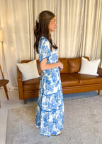 Josie Botanical Tiered Maxi Dress